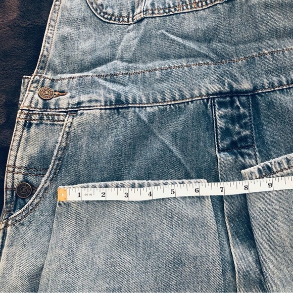 Sandrine Rose x Free People Distressed Denim Overalls Size Medium NWT - Picture 9 of 13